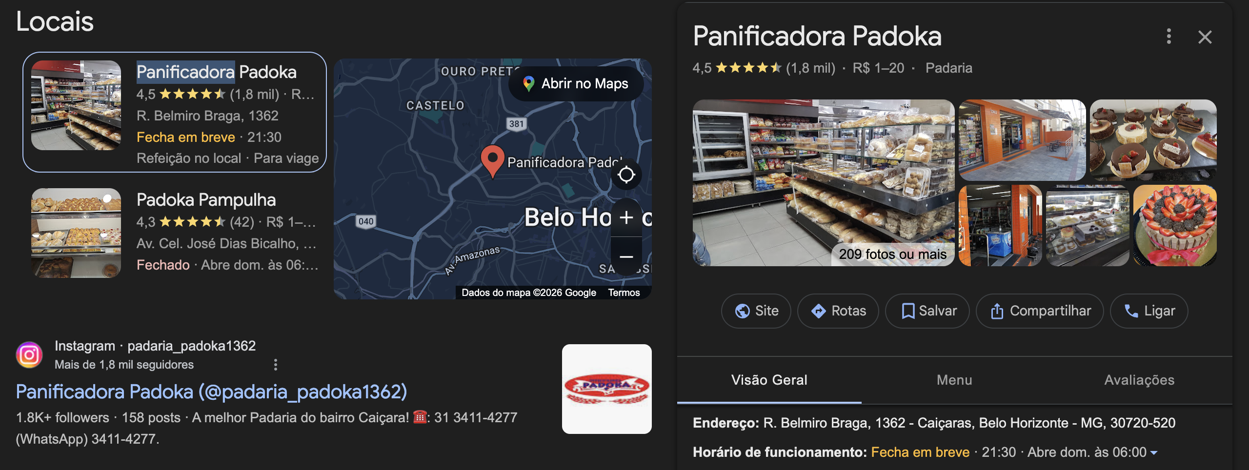 Exemplo Google Meu Negócio 2